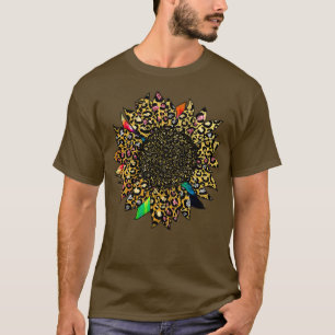 T-shirt Coloré Tie Tee Tournesol or rose argent Glitte