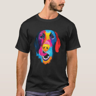 T-shirt Colorée Labrador Abstrait Colorful Labrador Paint