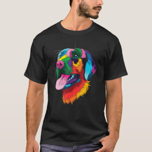 T-shirt Colorée Labrador Abstrait Colorful Labrador Paint