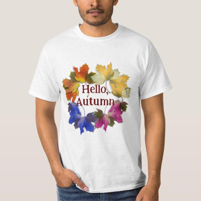 T-shirt Colorful Autumn Leaves (Devant)