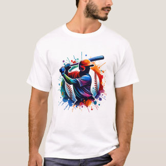 T-shirt Colorful Baseball Game Day Mascot