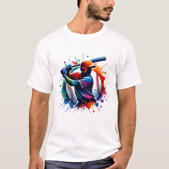 T-shirt Colorful Baseball Game Day Mascot (Devant)
