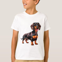 Colorful Cartoon Dachshund