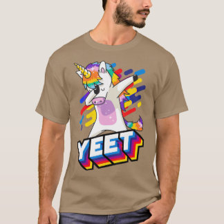T-shirt Colorful Dabbing Dancing Unicorn Celebration