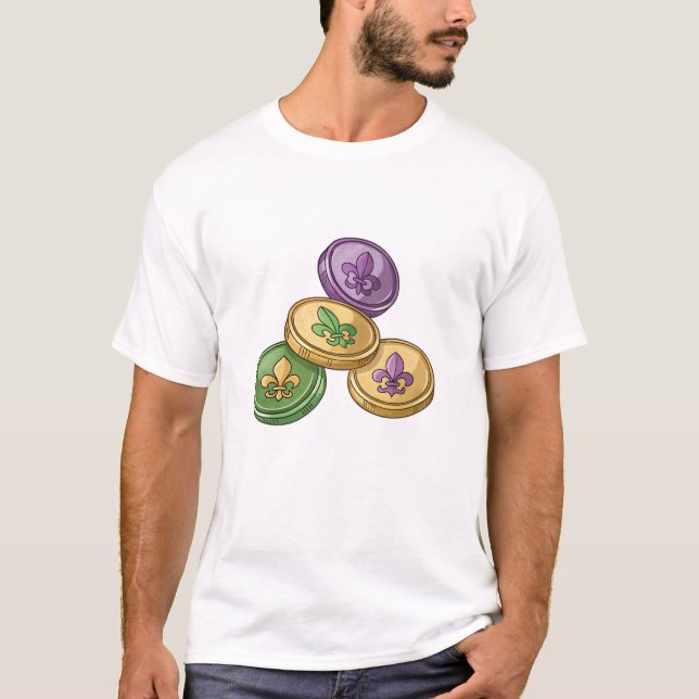 T-shirt Colorful Fleur-de-Lis Coins (Devant)