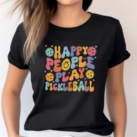 Colorful Happy People Jouer Pickleball