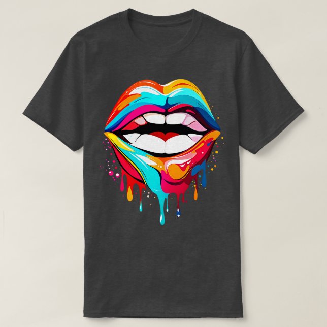 T-shirt Colorful lips (Design devant)