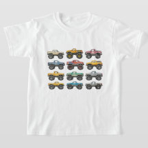 Colorful Monster Trucks Grid Kids 