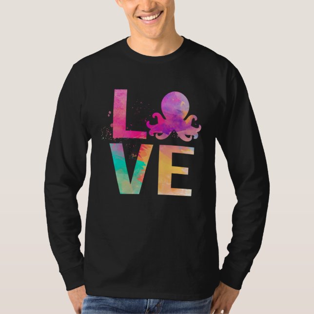 T-shirt Colorful Octopus Mom Octopus (Devant)