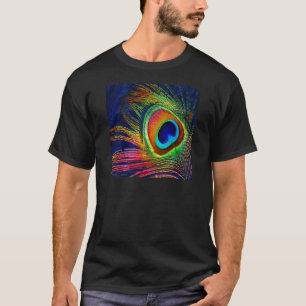 T-shirt Colorful Peacock Feather