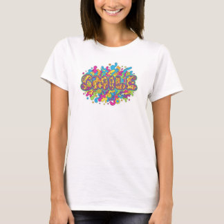 T-shirt Colorful Psychedelic SMILE Typography Art