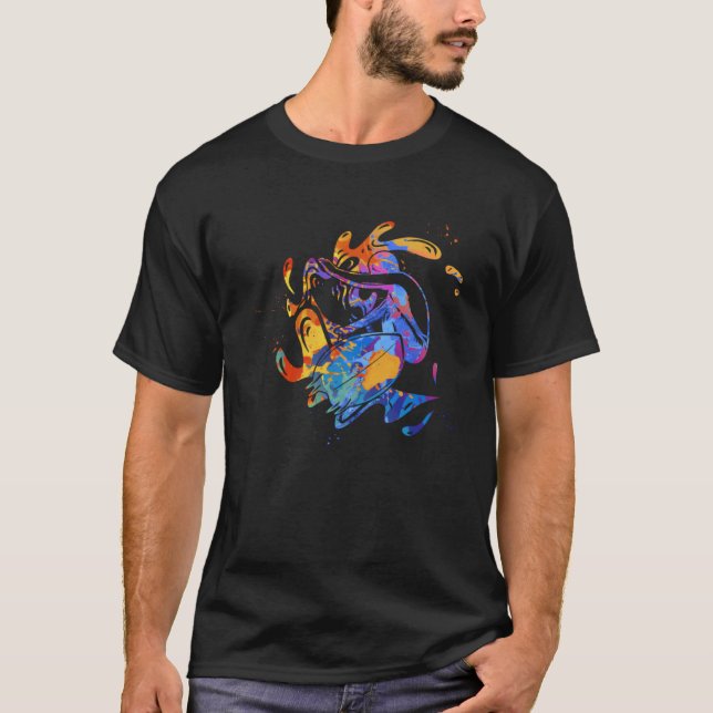 T-shirt Colorful Surfing  Surfer Surfboard Graphic (Devant)