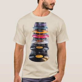 T-shirt Colorful Vinyl Record Splash Waterfall Art