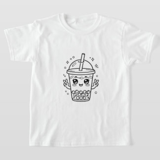 T-shirt Coloriage de thé boba kawaii