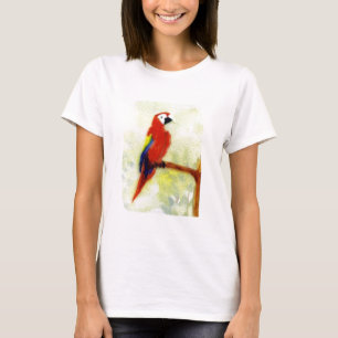 T-shirt Colourful Macaw Bird Painting