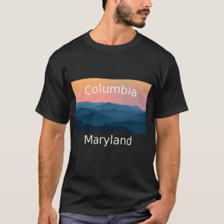 T-shirt Columbia Maryland Mountain coucher de soleil