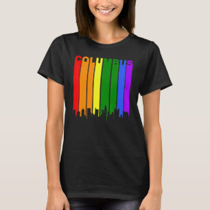 T-shirt Columbus Ohio Lgbtq Gay pride Rainbow Skyline