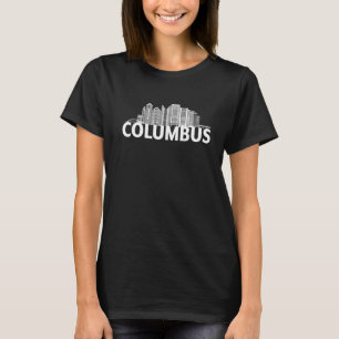 T-shirt Columbus Ohio USA City Skyline Silhouette Outline