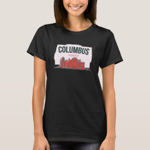 T-shirt Columbus Ohio USA City Skyline Silhouette Outline