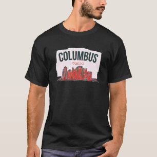 T-shirt Columbus Ohio USA City Skyline Silhouette Outline
