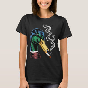 T-shirt Colvert fumant une cigarette mème colvert drôle