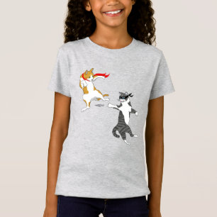 T-shirt combat de chat