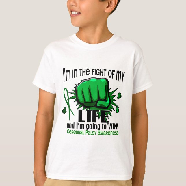 T-shirt Combat de ma infirmité motrice cérébrale de la vie (Devant)