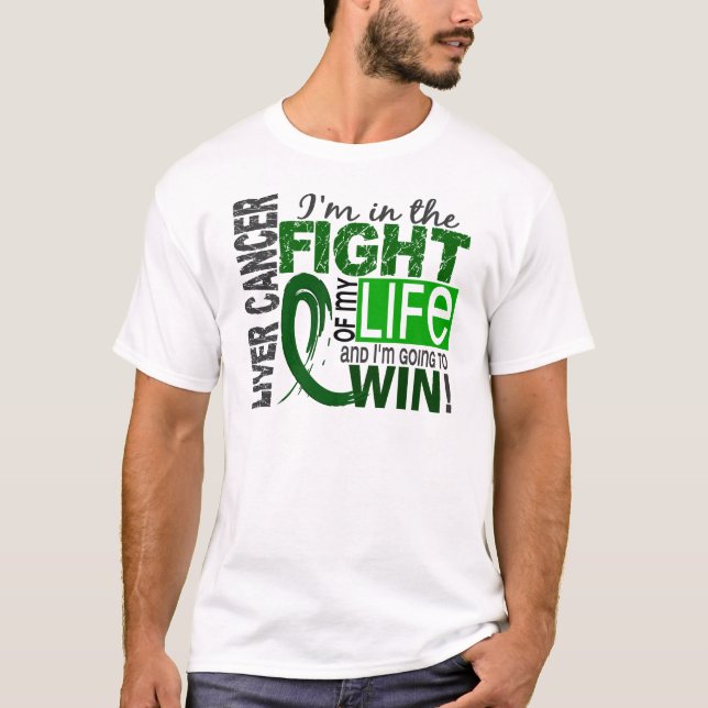 T-shirt Combat de mon Cancer de foie de la vie (Devant)