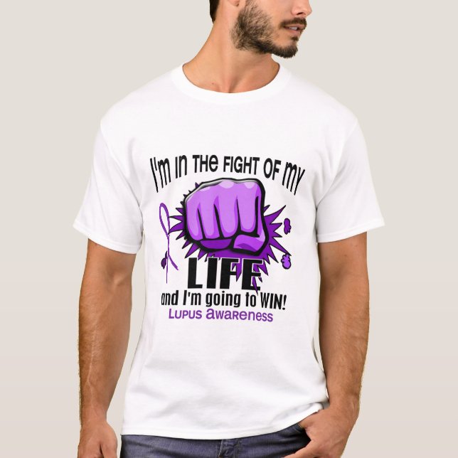 T-shirt Combat de mon lupus de la vie 2 (Devant)