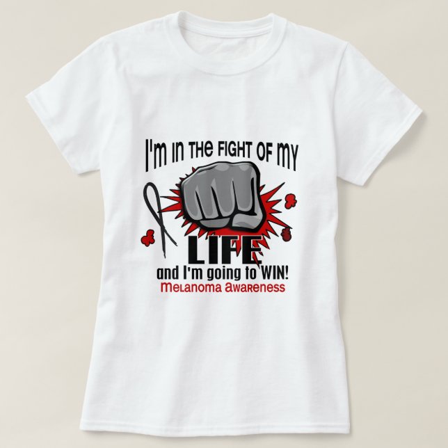 T-shirt Combat de mon mélanome de la vie 2 (Design devant)