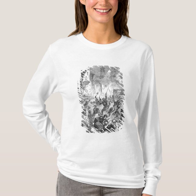 T-shirt Combat entre les chevaliers anglais et français (Devant)
