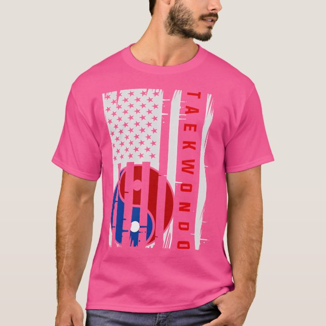 T-shirt Combat Sport Usa Yin Yang Taekwondo (Devant)