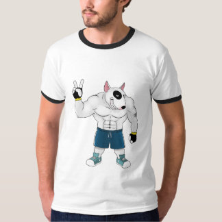 T-shirt combattant de chien de bull-terrier