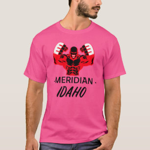 T-shirt COMBATTANT DE MMA DE MERIDIAN IDAHO Oversized
