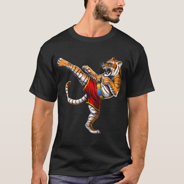 T-shirt Combattant de Muay Thai Tiger (Devant)