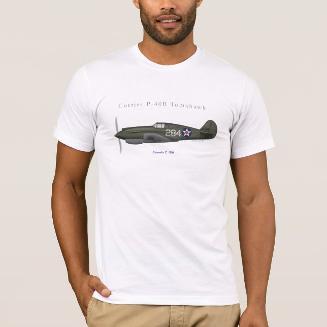 T-shirt Combattant de P-40B Tomahawk (Devant)