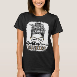 T-shirt Combattant du glioblastome au chignon désordonné