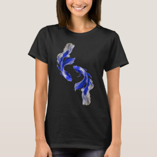 T-shirt Combattant thaïlandais Guppy doré bleu Guppies fan