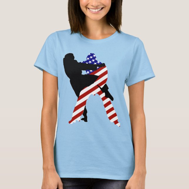 T-shirt Combattants de judo américains (Devant)