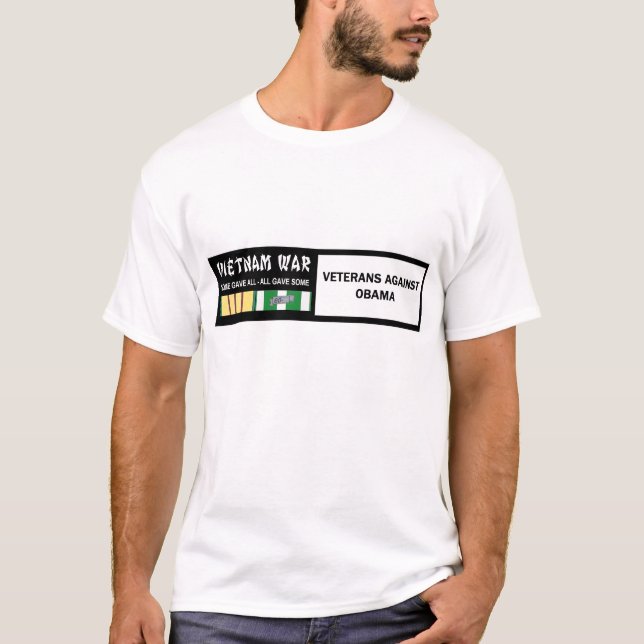 T-SHIRT COMBATTANTS DE VIETNAM CONTRE OBAMA (Devant)