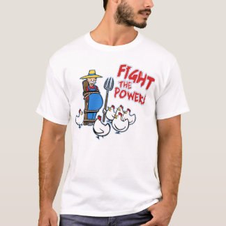 T-shirt Combattez la puissance avec des poulets !