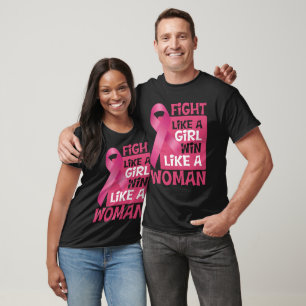 T-shirt Combattre Comme Une Fille Gagner Comme Une Femme C