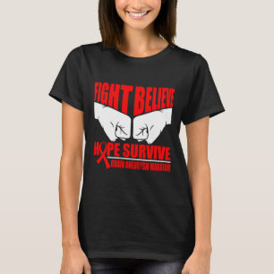 T-SHIRT COMBATTRE ESPOIR SURVIVE CERVEAU ANÉURYSME GUERRIE