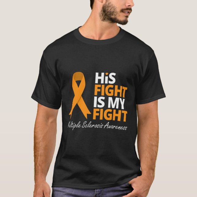 T-shirt Combattre est mon combat Ms Sensibilisation Orange (Devant)