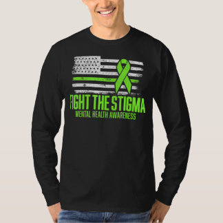 T-shirt Combattre La Stigma American Flag Sensibilisation