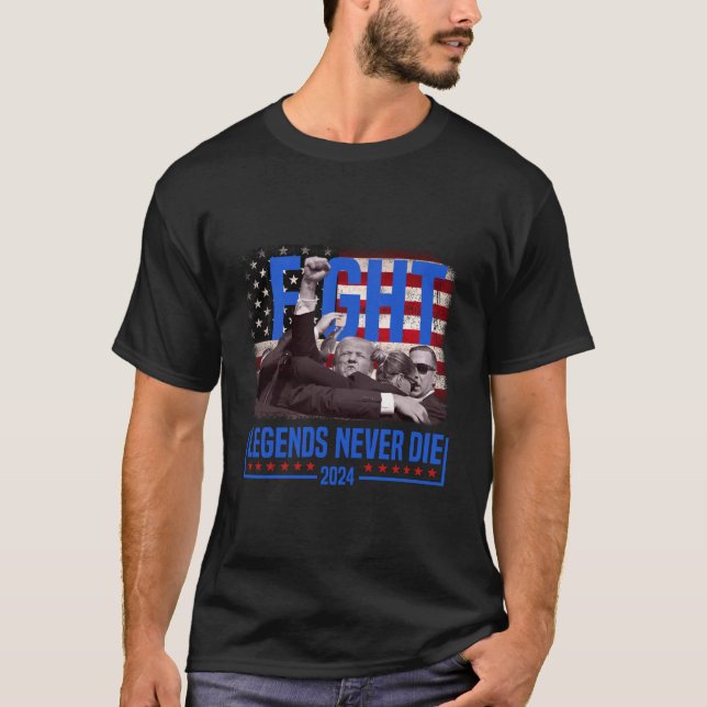 T-SHIRT COMBATTRE - LES LÉGENDES NE MEURTENT JAMAIS (Devant)