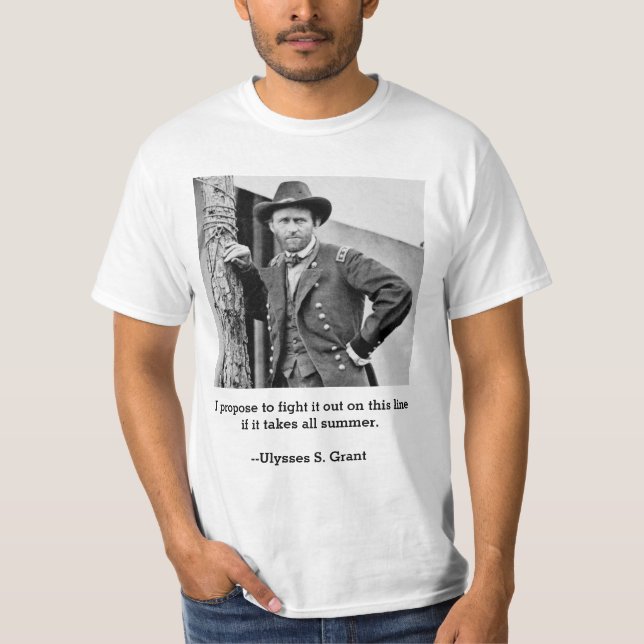 T-shirt Combattre sur cette ligne (soumission US Grant) (Devant)