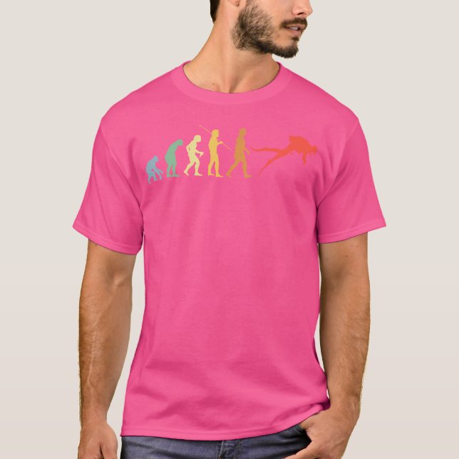 T-shirt Combinaison de plongée Evolution Plongeur (Devant)