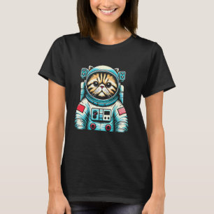 T-shirt Combinaison spatiale d'astronaute de chat persan