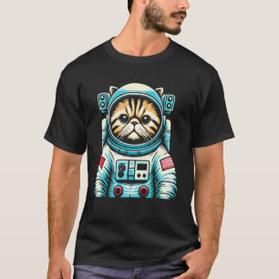 T-shirt Combinaison spatiale d'astronaute de chat persan